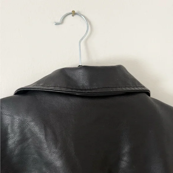 Levis Faux Black Leather Sherpa Lined Trucker Jacket Men’s Small -Levi Red Label - Picture 7 of 16